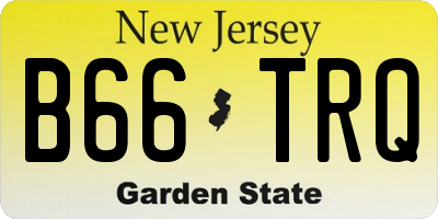 NJ license plate B66TRQ