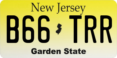 NJ license plate B66TRR