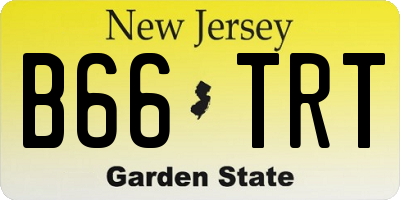 NJ license plate B66TRT