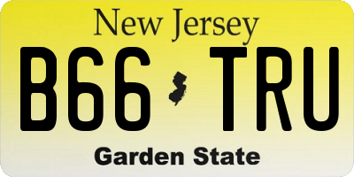 NJ license plate B66TRU
