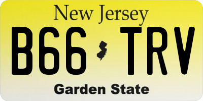 NJ license plate B66TRV