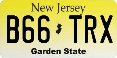 NJ license plate B66TRX