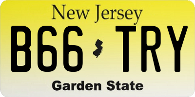 NJ license plate B66TRY