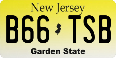 NJ license plate B66TSB