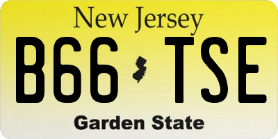 NJ license plate B66TSE