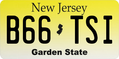 NJ license plate B66TSI