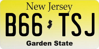 NJ license plate B66TSJ