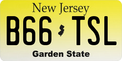 NJ license plate B66TSL