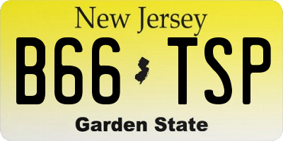 NJ license plate B66TSP
