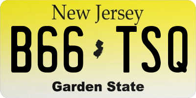 NJ license plate B66TSQ
