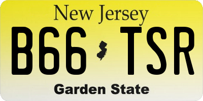 NJ license plate B66TSR