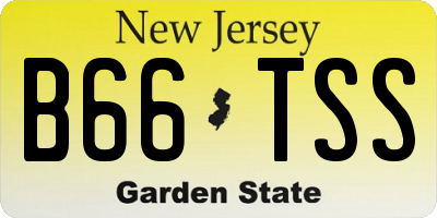 NJ license plate B66TSS