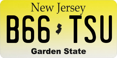 NJ license plate B66TSU