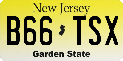 NJ license plate B66TSX