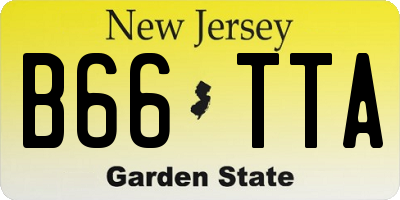 NJ license plate B66TTA