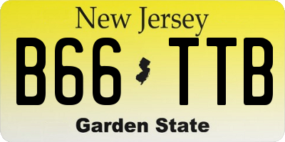 NJ license plate B66TTB
