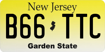 NJ license plate B66TTC