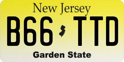 NJ license plate B66TTD