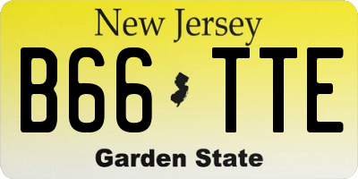 NJ license plate B66TTE