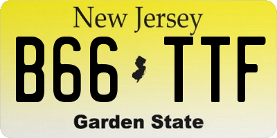 NJ license plate B66TTF