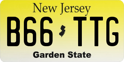 NJ license plate B66TTG