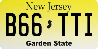 NJ license plate B66TTI