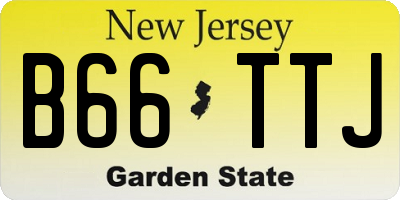 NJ license plate B66TTJ