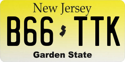 NJ license plate B66TTK
