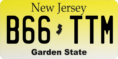 NJ license plate B66TTM