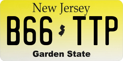 NJ license plate B66TTP
