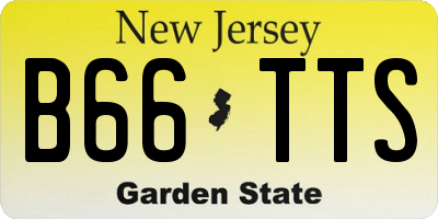 NJ license plate B66TTS