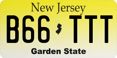 NJ license plate B66TTT