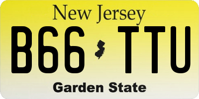 NJ license plate B66TTU