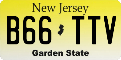 NJ license plate B66TTV