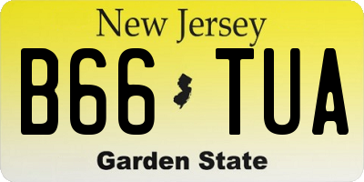 NJ license plate B66TUA
