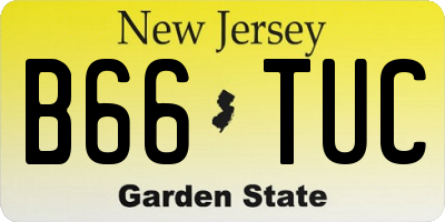 NJ license plate B66TUC