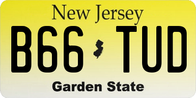 NJ license plate B66TUD