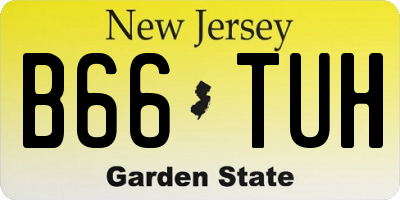 NJ license plate B66TUH