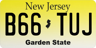 NJ license plate B66TUJ