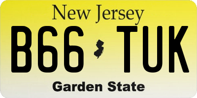 NJ license plate B66TUK