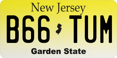 NJ license plate B66TUM