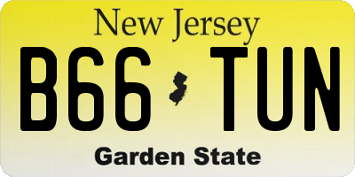 NJ license plate B66TUN