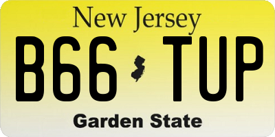 NJ license plate B66TUP