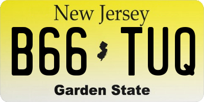 NJ license plate B66TUQ