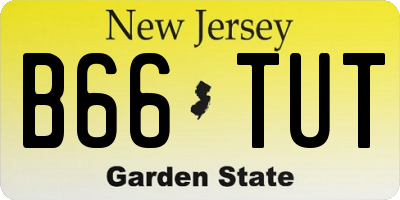 NJ license plate B66TUT