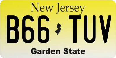 NJ license plate B66TUV