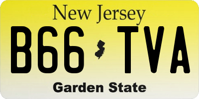 NJ license plate B66TVA