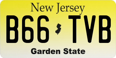 NJ license plate B66TVB