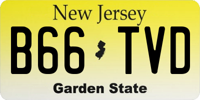 NJ license plate B66TVD