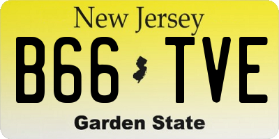NJ license plate B66TVE